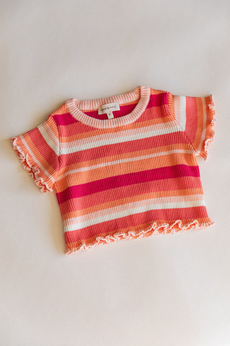 Kealia Knit Top | Pink Stripes