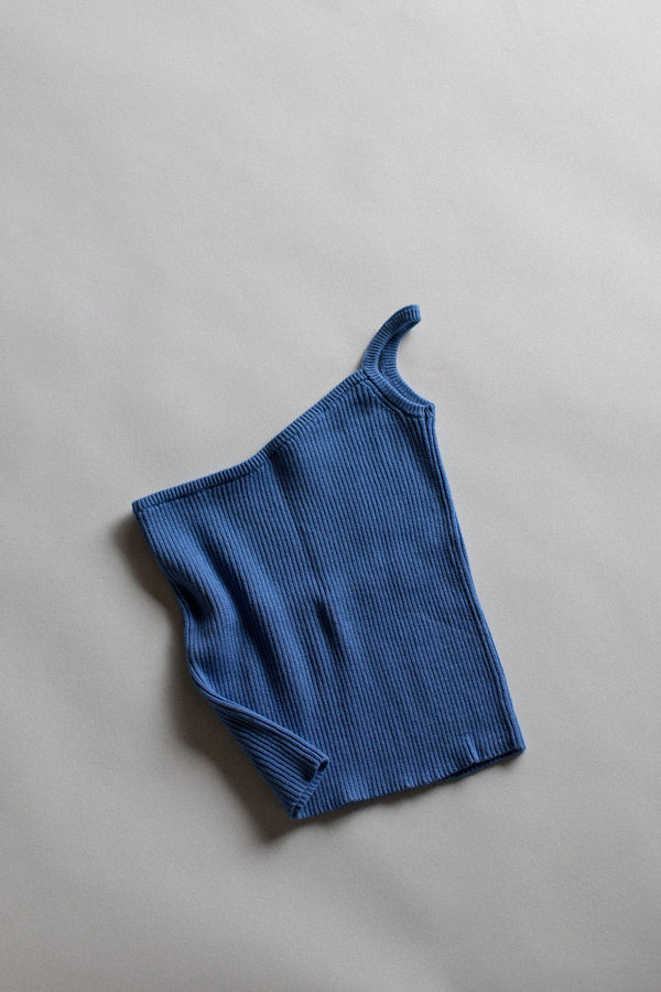 One Strap Knit Tank | Blue