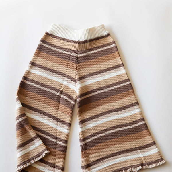 Ribbed Knit Pants | Brown Stripes – Raised By Water