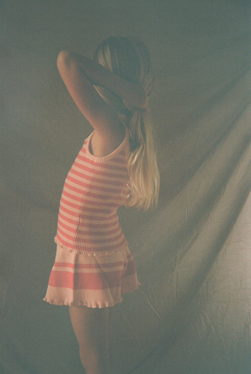 Striped Knit Tank | Pink