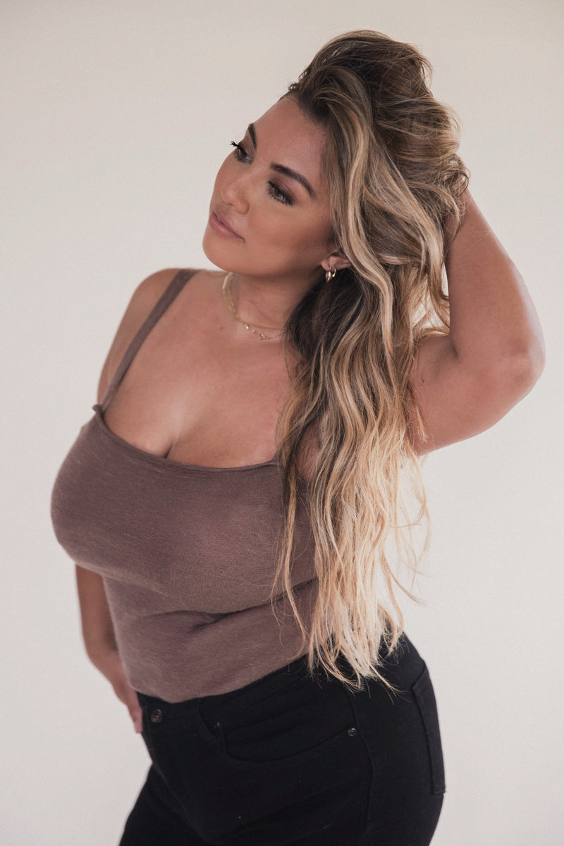 Women's Linen Knit Tank | Bark