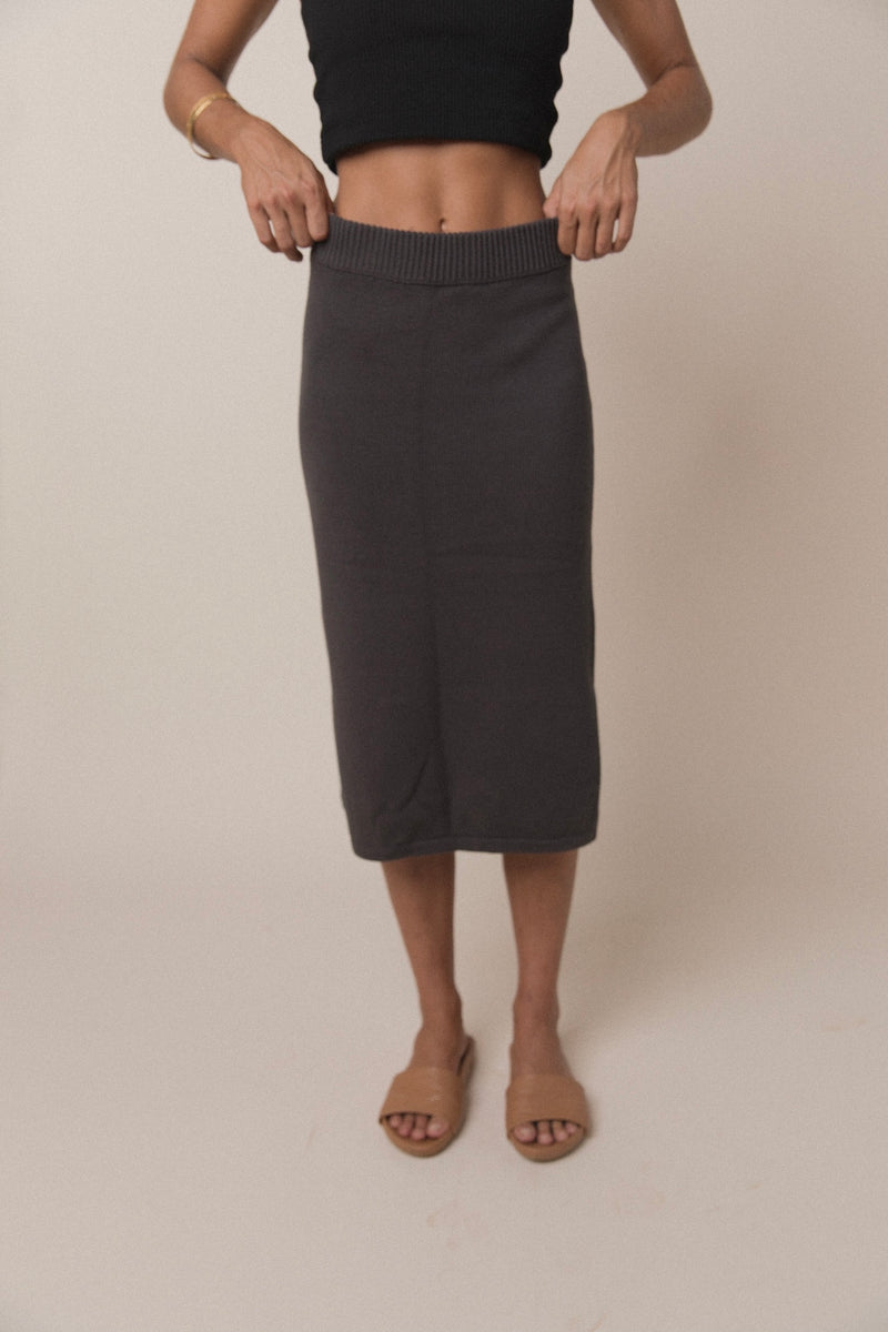 Women's Knit Skirt | Charcoal